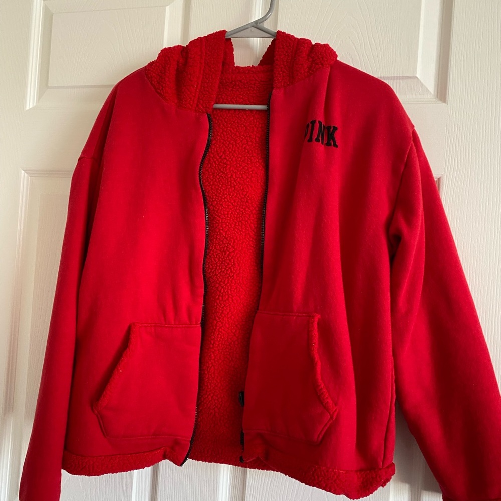 PINK Victoria Secret reversible fleece jacket